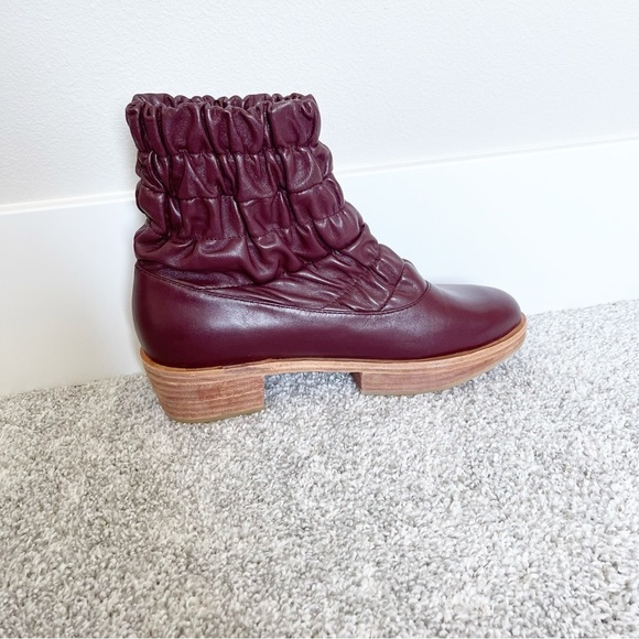 Beklina Umber Aya Gathered Platform Boots - Picture 5 of 13